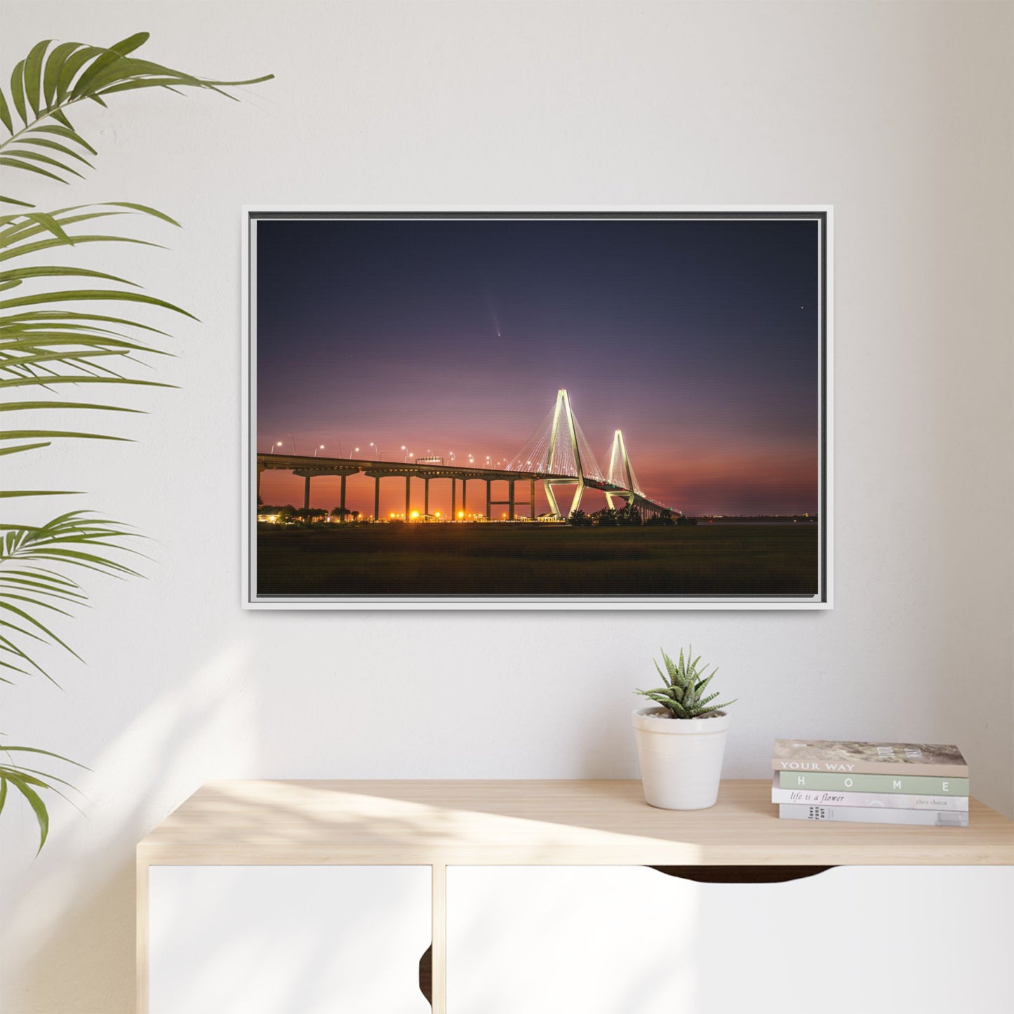 The Ravenel Bridge and Comet A3 – Scenic Canvas Wall Art