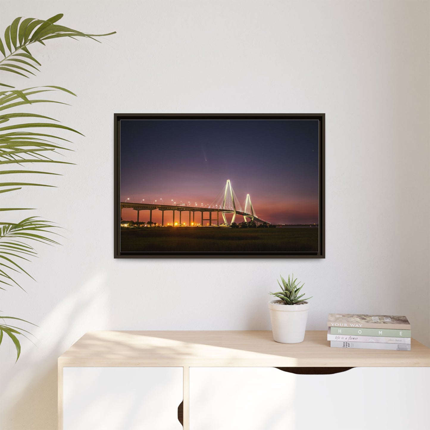 The Ravenel Bridge and Comet A3 – Scenic Canvas Wall Art