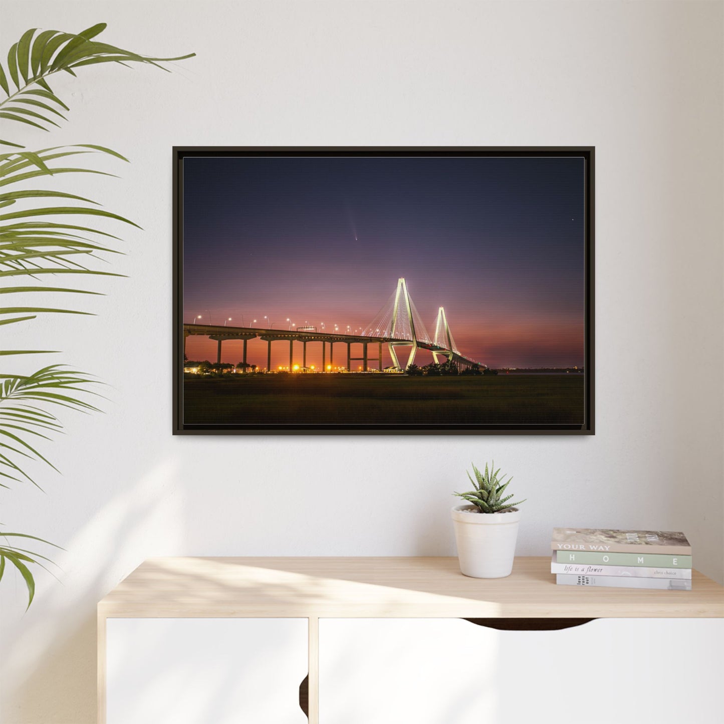 The Ravenel Bridge and Comet A3 – Scenic Canvas Wall Art