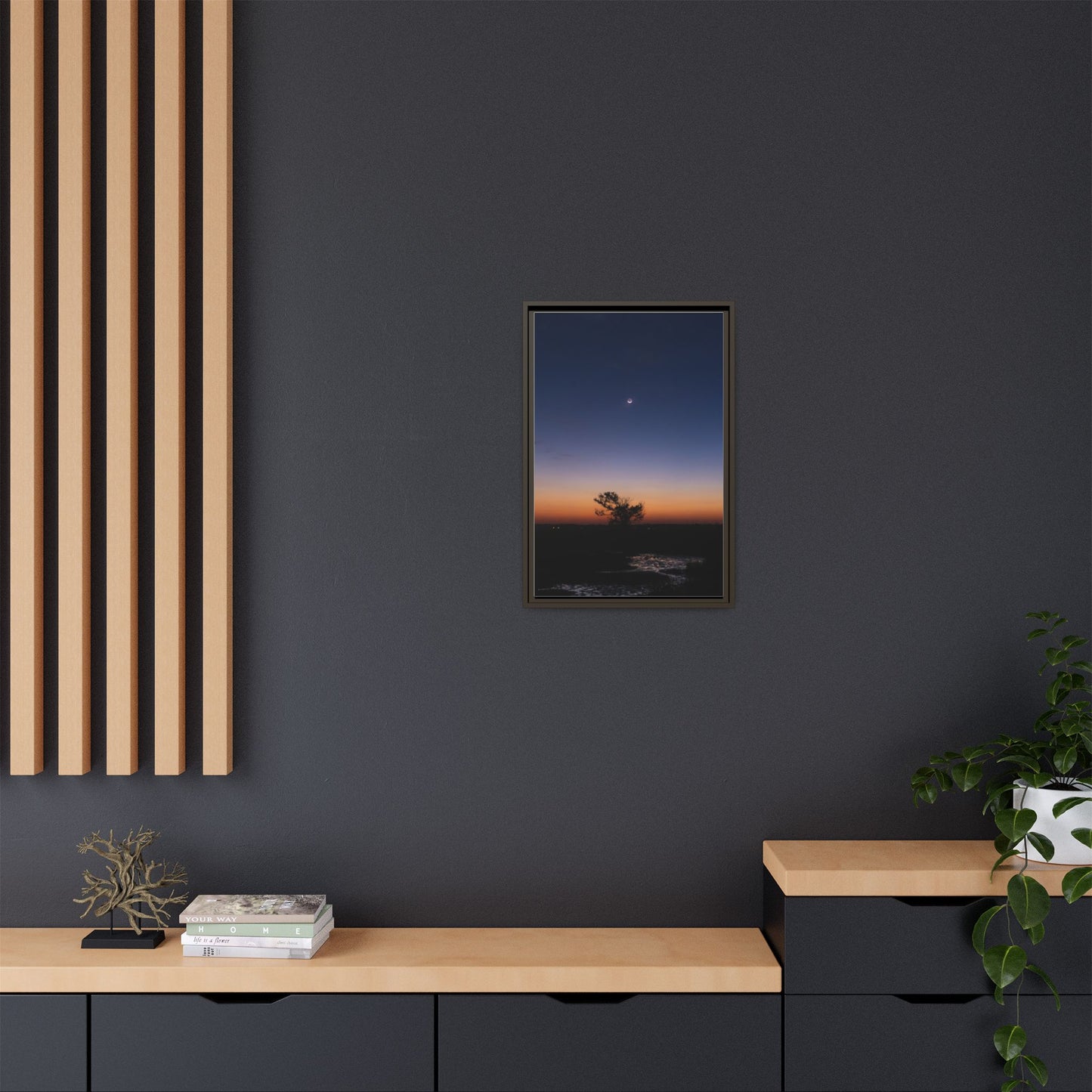 Moonset – Landscape Canvas Wall Art