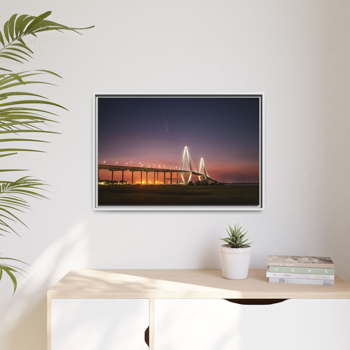 The Ravenel Bridge and Comet A3 – Scenic Canvas Wall Art