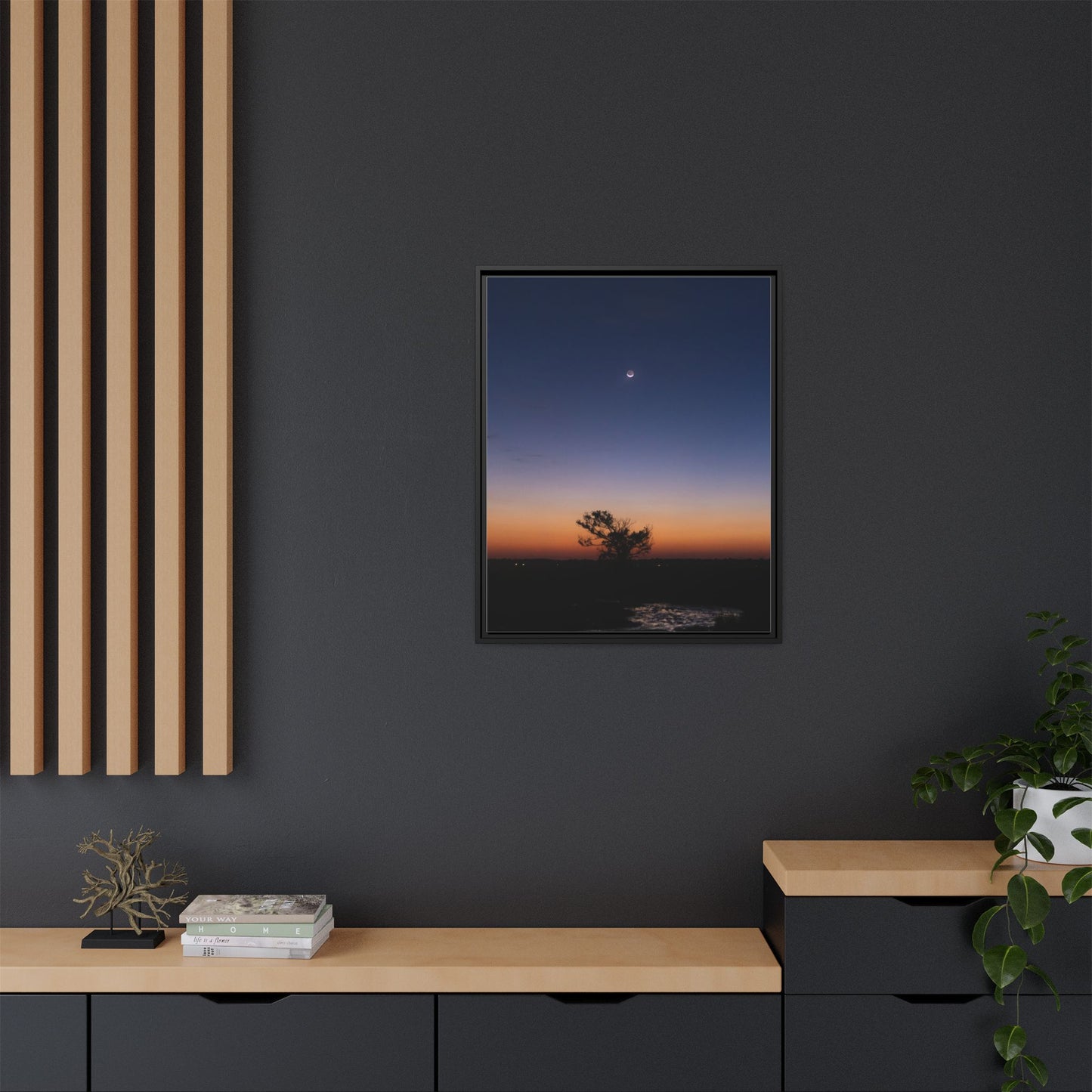 Moonset – Landscape Canvas Wall Art