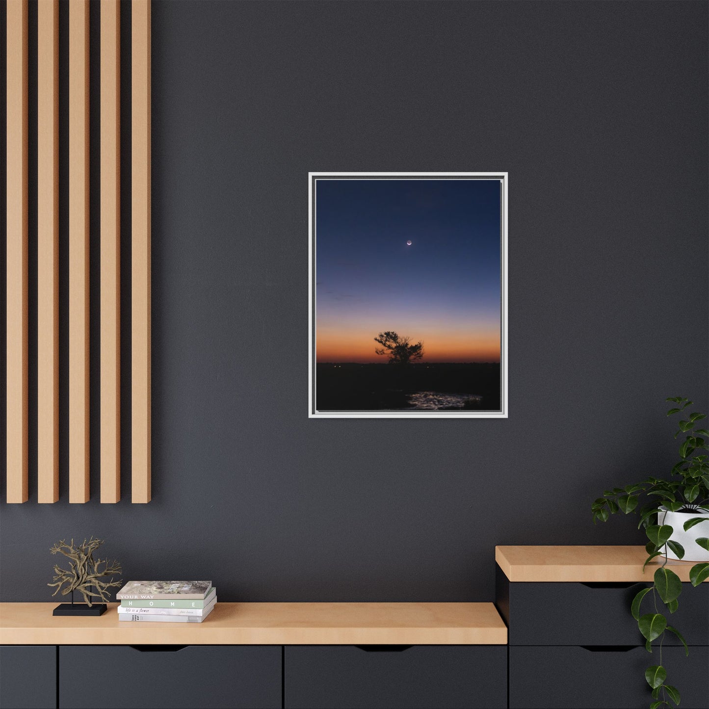 Moonset – Landscape Canvas Wall Art
