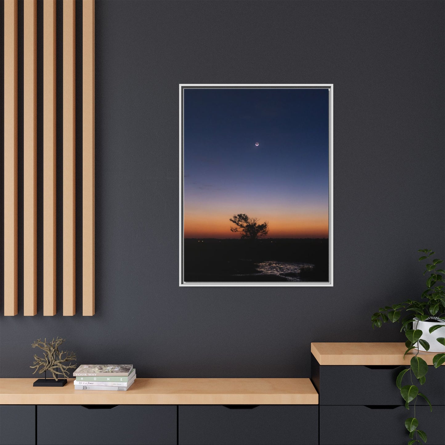 Moonset – Landscape Canvas Wall Art