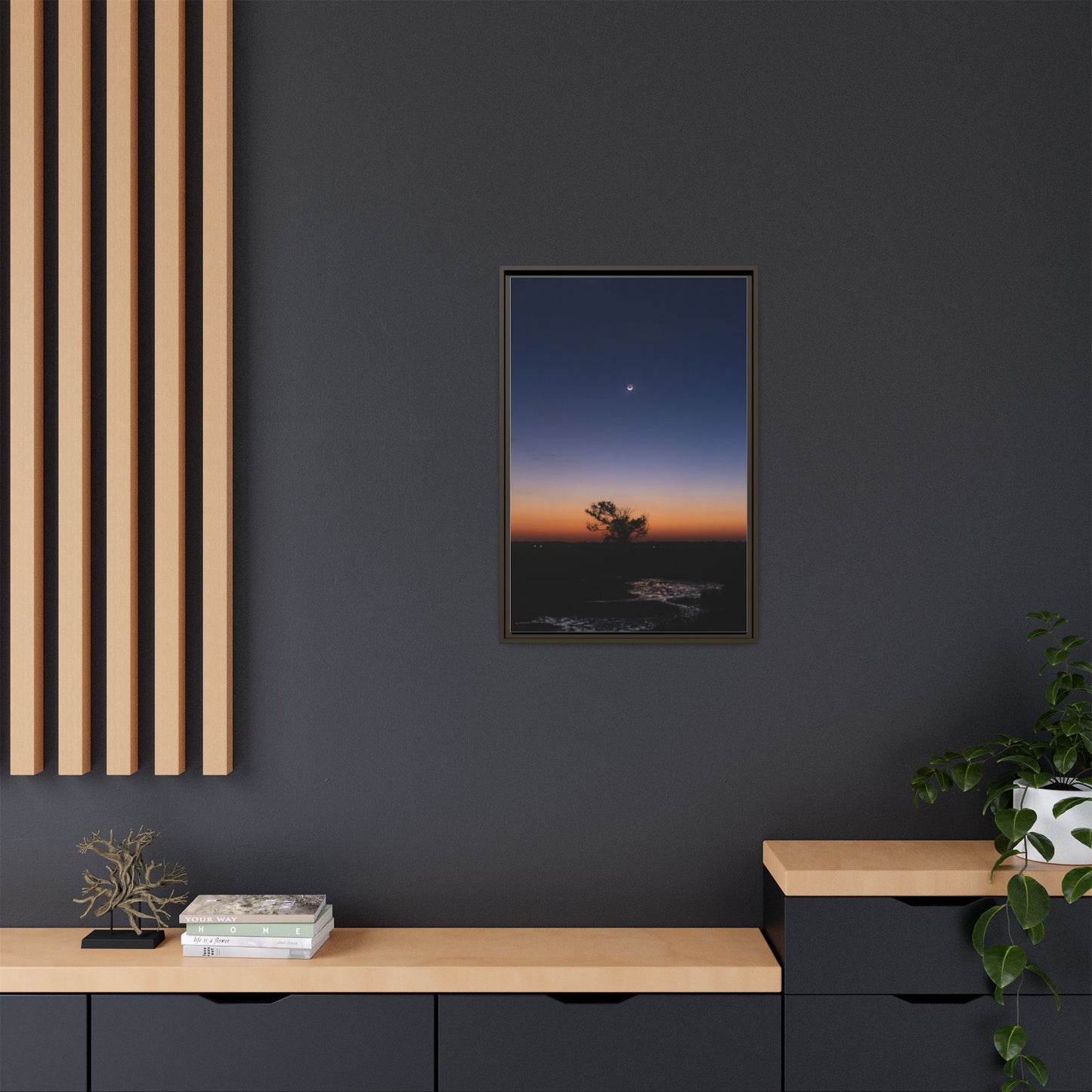 Moonset – Landscape Canvas Wall Art