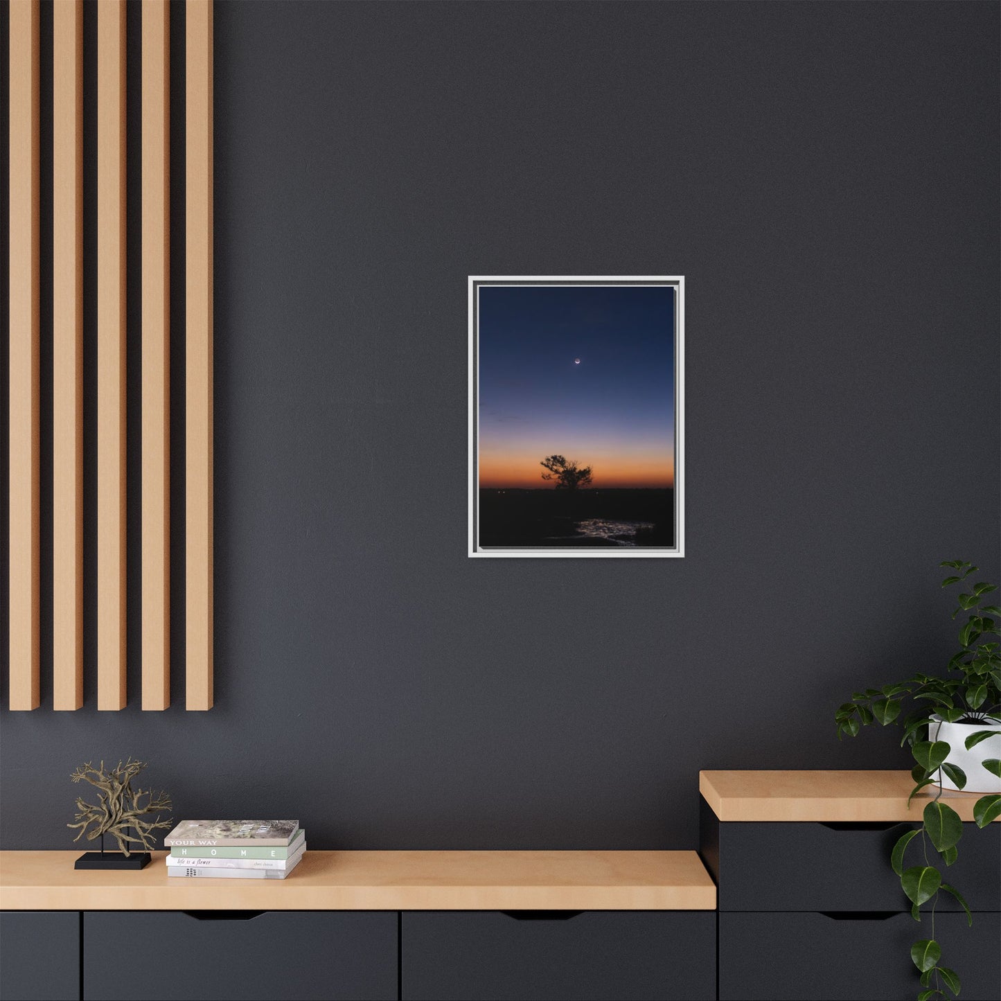 Moonset – Landscape Canvas Wall Art