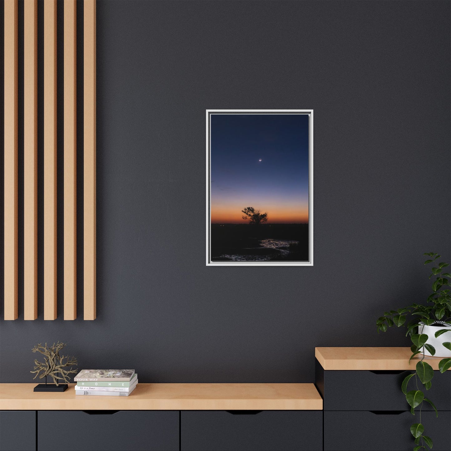 Moonset – Landscape Canvas Wall Art