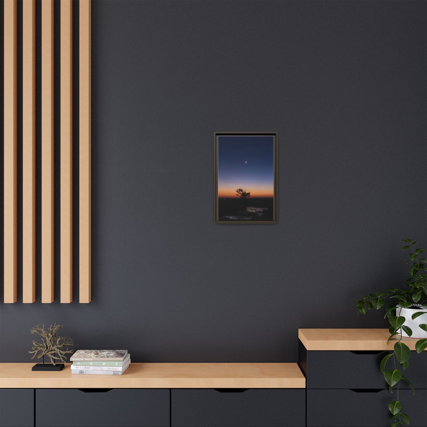 Moonset – Landscape Canvas Wall Art