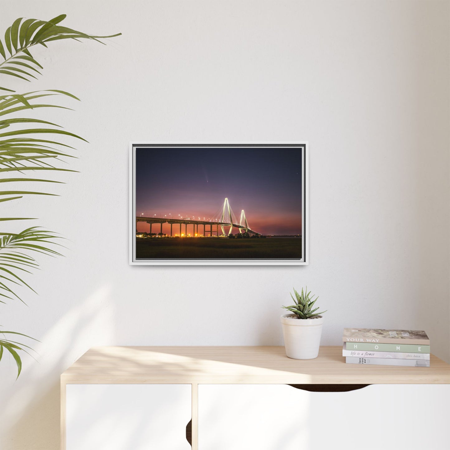 The Ravenel Bridge and Comet A3 – Scenic Canvas Wall Art