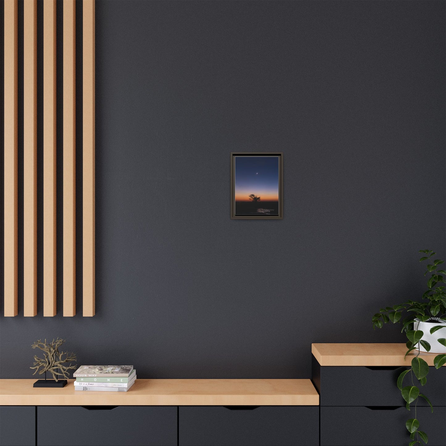 Moonset – Landscape Canvas Wall Art