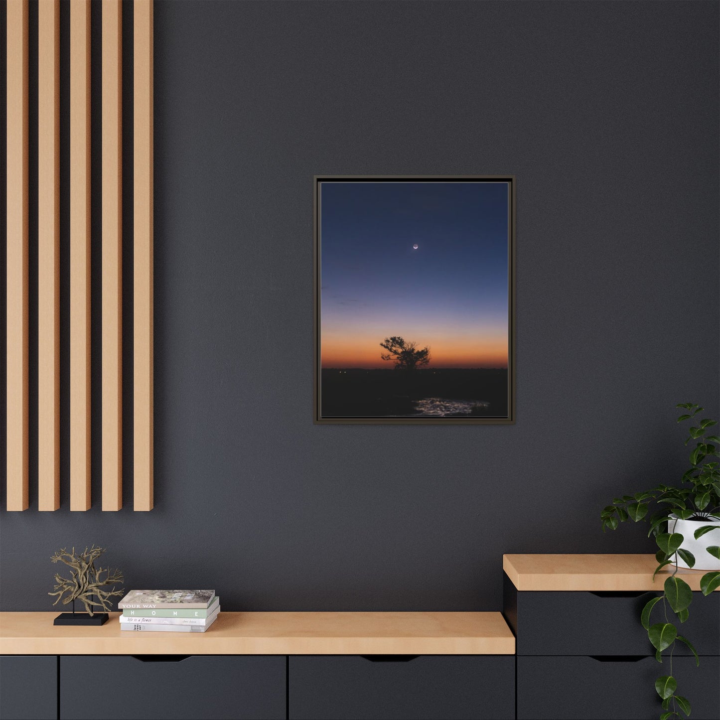 Moonset – Landscape Canvas Wall Art