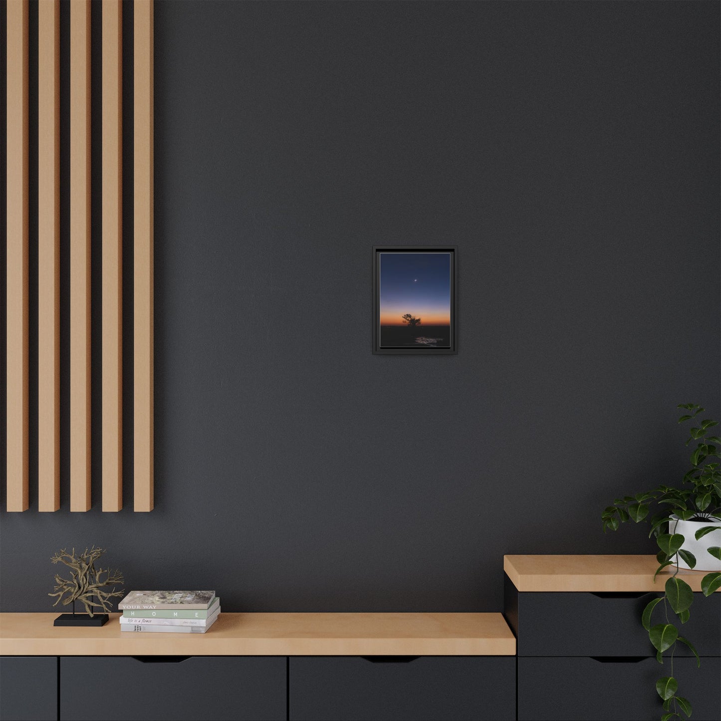 Moonset – Landscape Canvas Wall Art