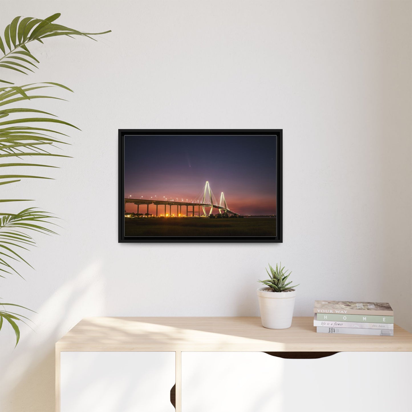 The Ravenel Bridge and Comet A3 – Scenic Canvas Wall Art