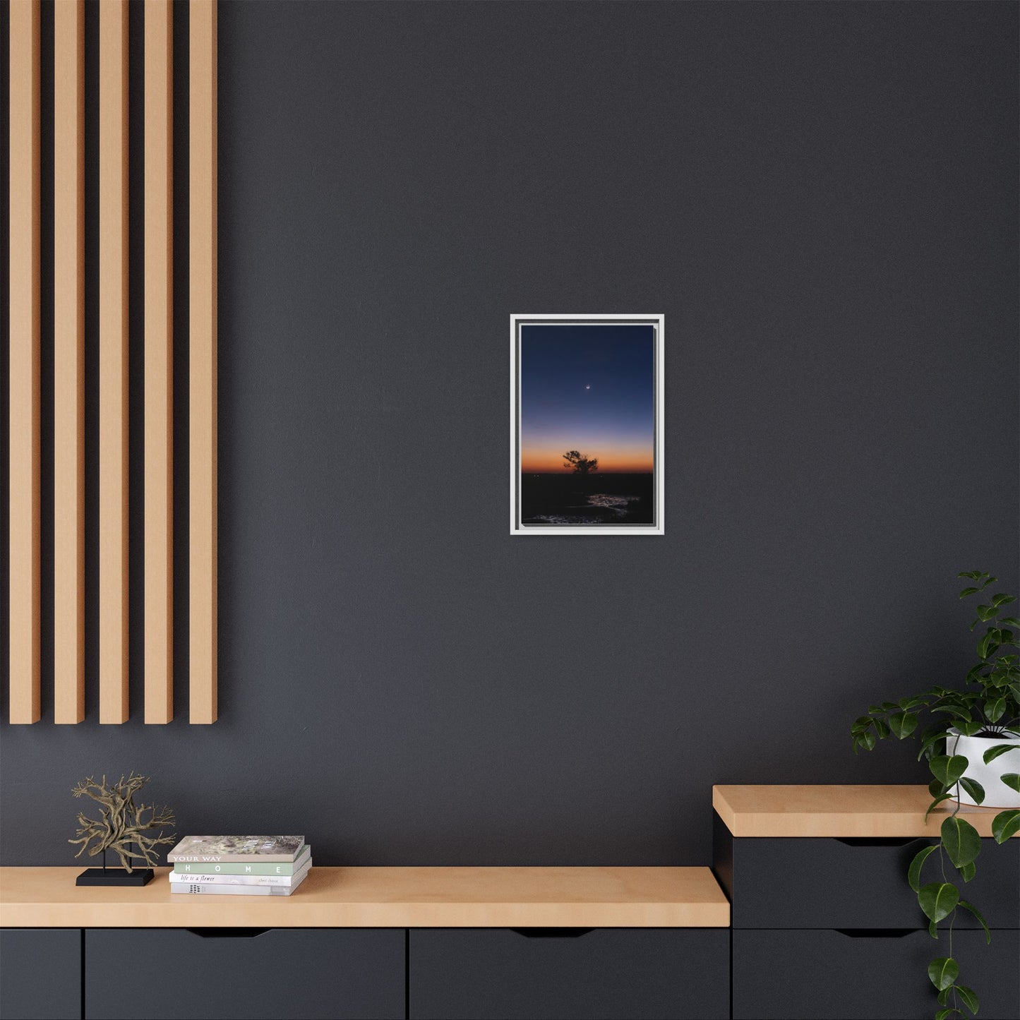 Moonset – Landscape Canvas Wall Art