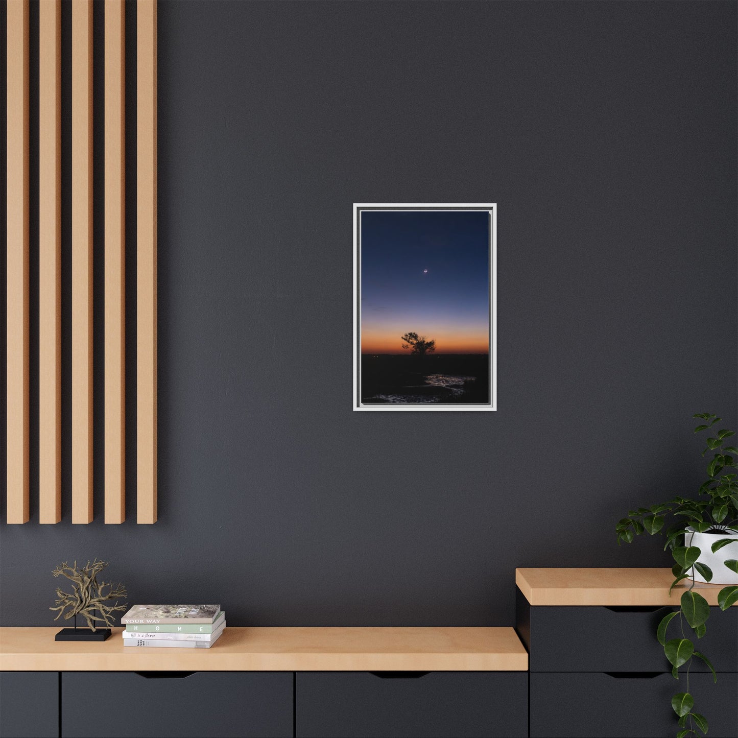 Moonset – Landscape Canvas Wall Art